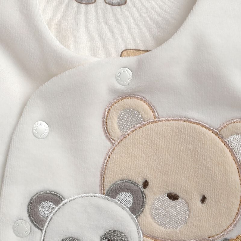 Infants Bronze Velour Reversible Cardigan image number 2